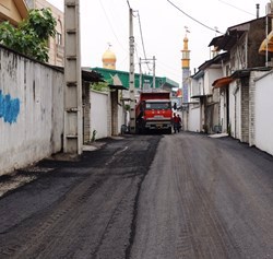 انجام 5هزار متر مربع روکش آسفالت در ادامه نهضت آسفالت شهرداری آمل