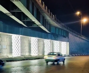 زیباسازی منظر شبانه آمل؛ نورپردازی پل شهدای جنگل انجام شد