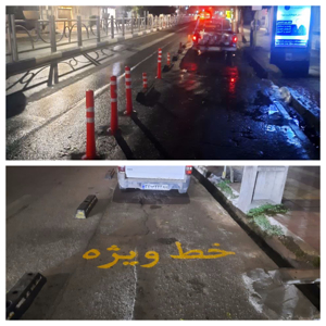 نصب موانع ترافیکی ثابت در هسته مرکزی شهر آمل