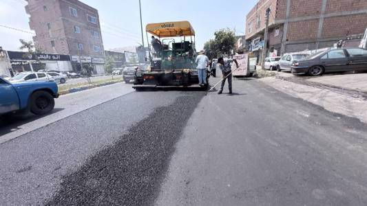 نهضت آسفالت شهری/ بلوار شهید تیموریان به میدان شهیدان محمدزاده (پل پنجم)